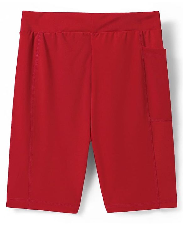 Pine Active Knit knee Length Super Stretch Solid Cycling Shorts - Red
