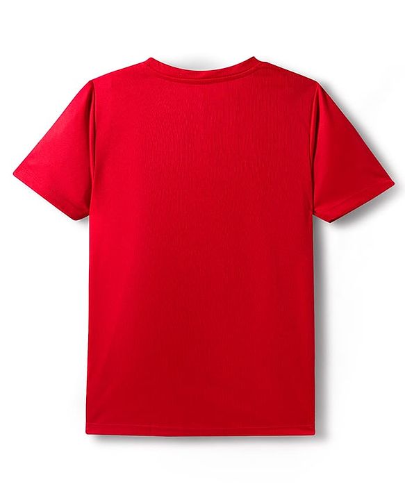 Pine Active Solid Half Sleeve Solid Colour T-Shirt - Red