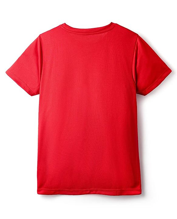 Pine Active Solid Half Sleeve Solid Colour T-Shirt - Red