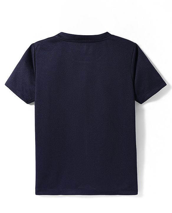 Pine Active Half Sleeves Solid Colour T-Shirt - Navy Blue