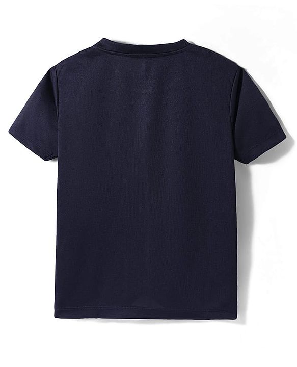 Pine Active Half Sleeves Solid Colour T-Shirt - Navy Blue