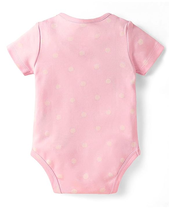 Babyhug Disney Interlock Knit Half Sleeves Onesies With Winnie The Pooh Print Pack Of 3 - Pink Blue & White