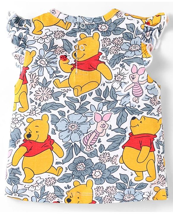 Babyhug Disney Single Jersey Knit Sleeveless T-Shirts With Winnie The Pooh Graphics Pack Of 3 - Pink & Light Blue