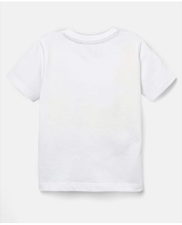 Babyhug Cotton Knit Half Sleeves T-Shirts with Sea Life Print & Stripes Pack of 3 - White