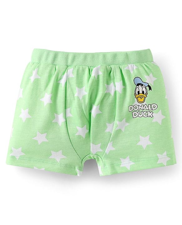 Babyhug Disney Interlock Knit Mid Thigh Trunk With Mickey & Family Graphics Pack Of 3 - Light Blue Light Green & Blue