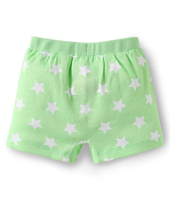 Babyhug Disney Interlock Knit Mid Thigh Trunk With Mickey & Family Graphics Pack Of 3 - Light Blue Light Green & Blue