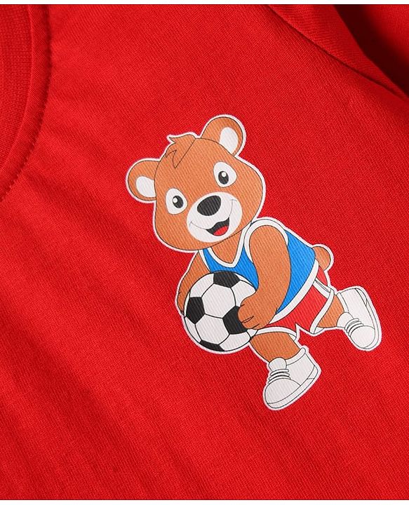 Babyhug Cotton Knit Half Sleeves T-Shirts with Stripes & Sports Theme Print Pack of 5 - Multicolor