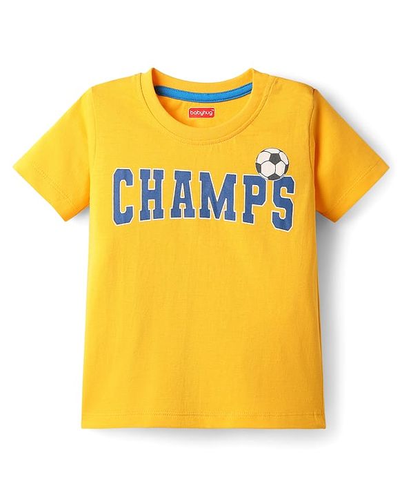 Babyhug Cotton Knit Half Sleeves T-Shirts with Stripes & Sports Theme Print Pack of 5 - Multicolor