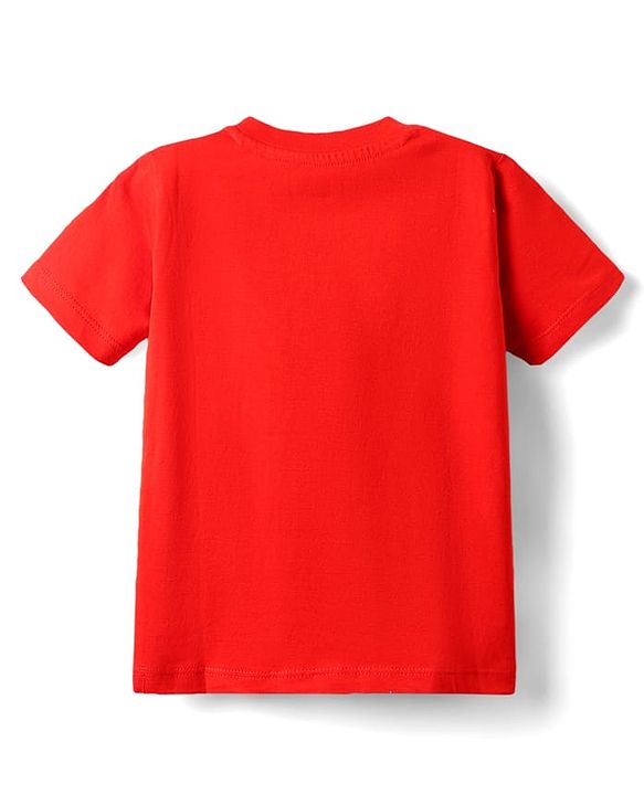 Babyhug Cotton Knit Half Sleeves T-Shirts with Animal Print & Stripes Pack of 3 - Red Blue & Yellow