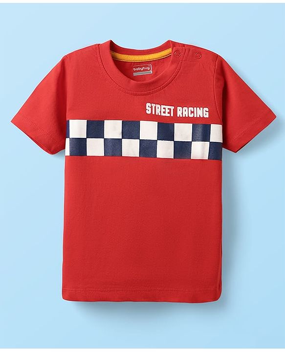 Babyhug Cotton Knit Half Sleeves T-Shirts with Sports Theme Print & Stripes Pack of 7 - Multicolor