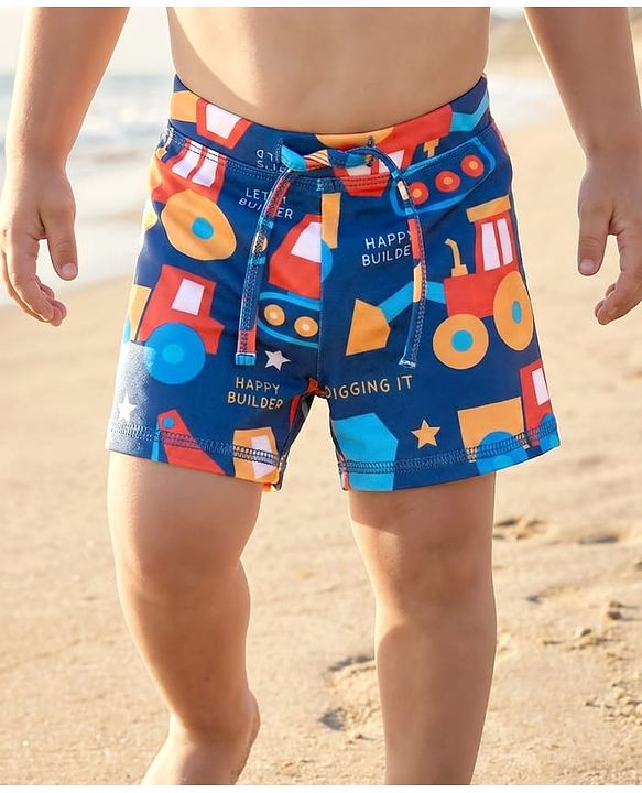 Babyhug Water Repellant Swimming Trunk - Navy Blue