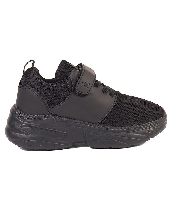 Pine Kids School Shoes with Velcro Closure - Black