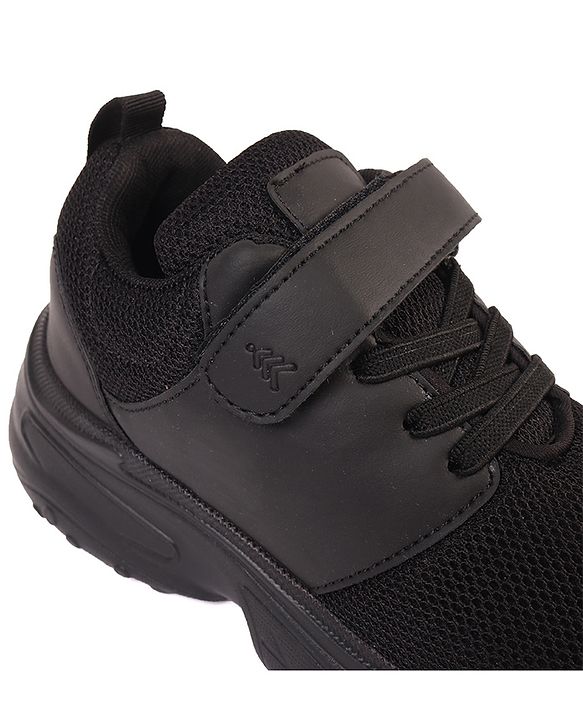 Pine Kids School Shoes with Velcro Closure - Black