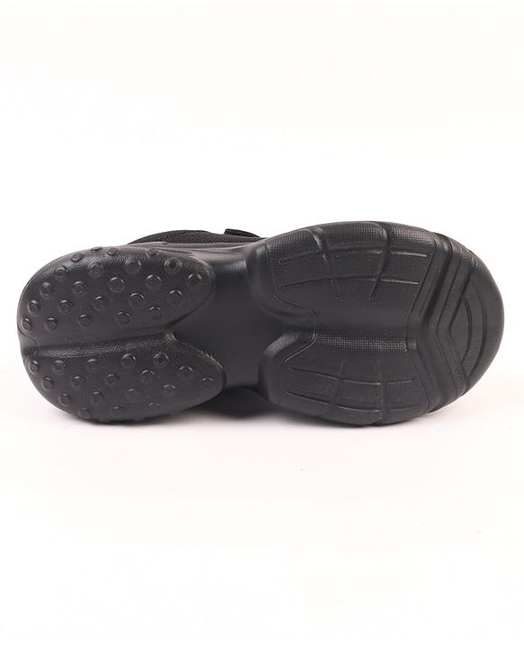 Pine Kids School Shoes with Velcro Closure - Black