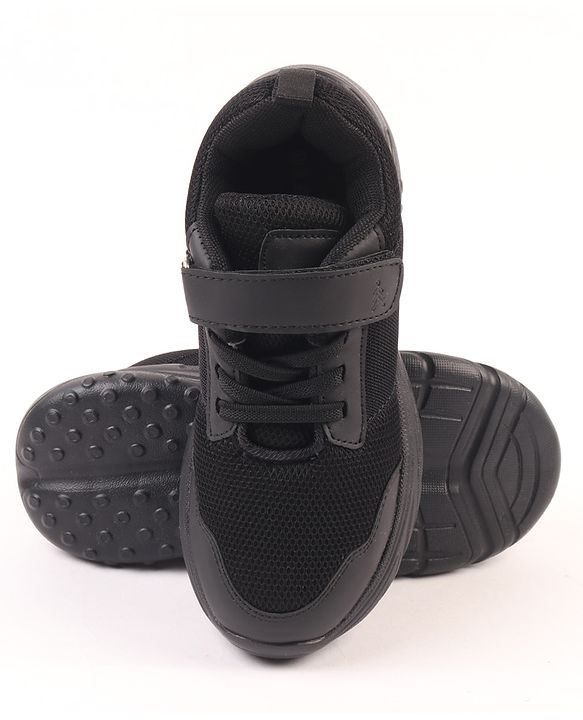 Pine Kids School Shoes with Velcro Closure - Black