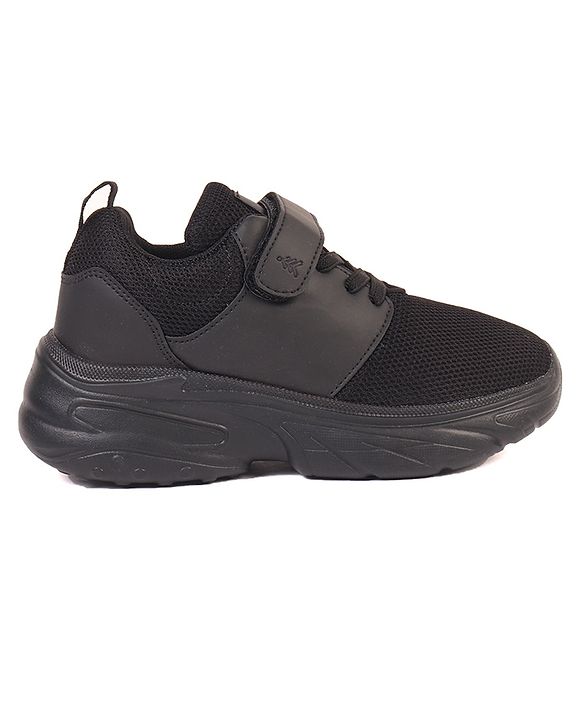 Pine Kids School Shoes with Velcro Closure - Black