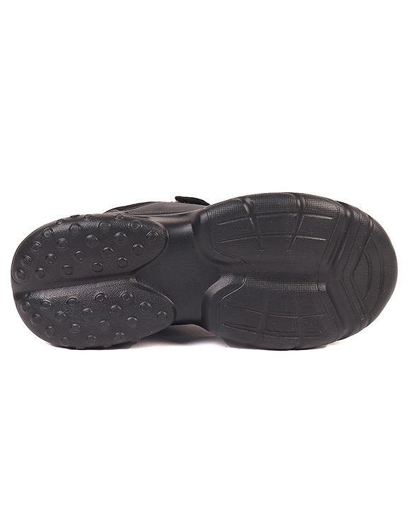 Pine Kids School Shoes with Velcro Closure - Black