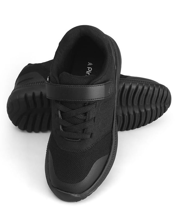Pine Kids Velcro Closure School Shoes - Black