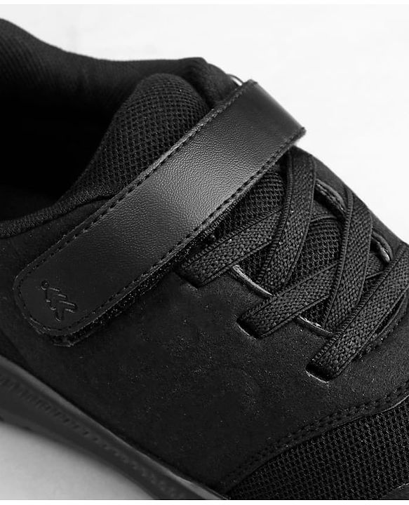 Pine Kids Velcro Closure School Shoes - Black