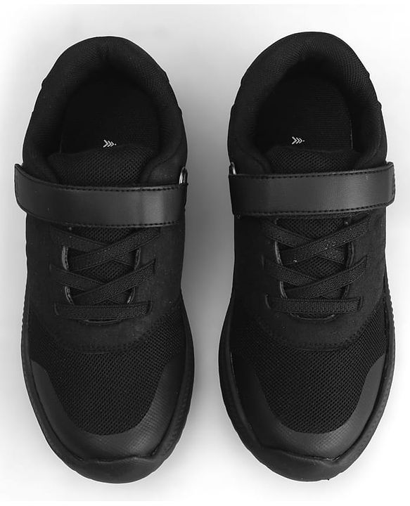 Pine Kids Velcro Closure School Shoes - Black