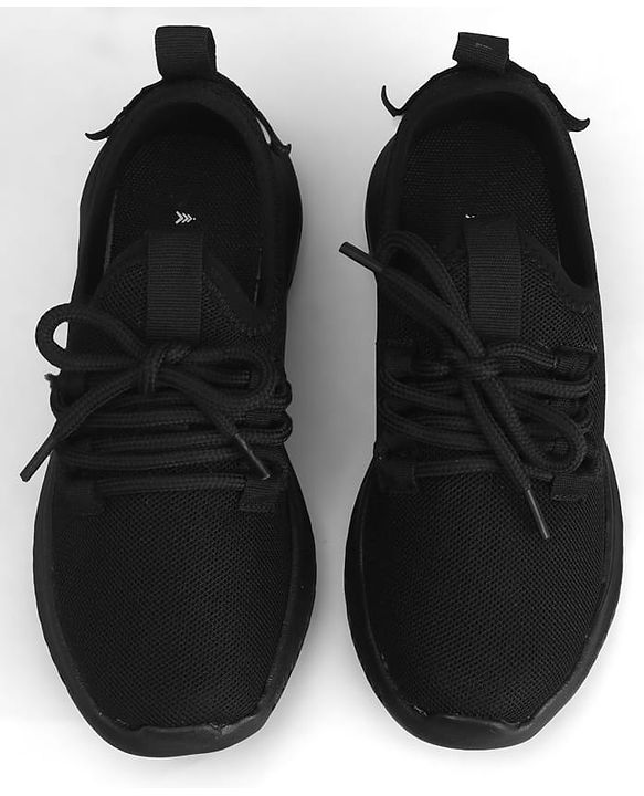 Pine Kids Lace Up School Shoes - Black