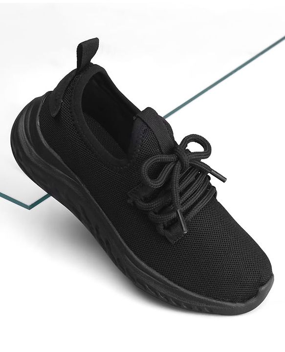 Pine Kids Lace Up School Shoes - Black