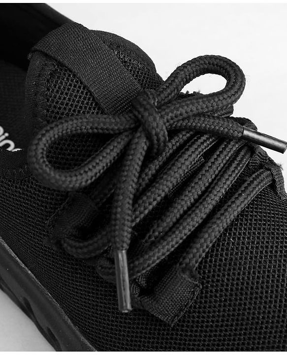 Pine Kids Lace Up School Shoes - Black