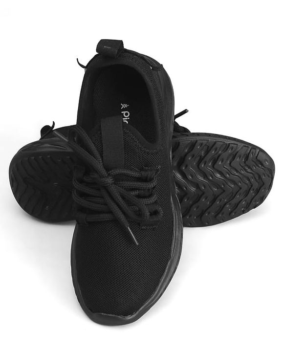 Pine Kids Lace Up School Shoes - Black