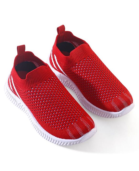 Pine Kids Slip On Knitted Sneakers - Red