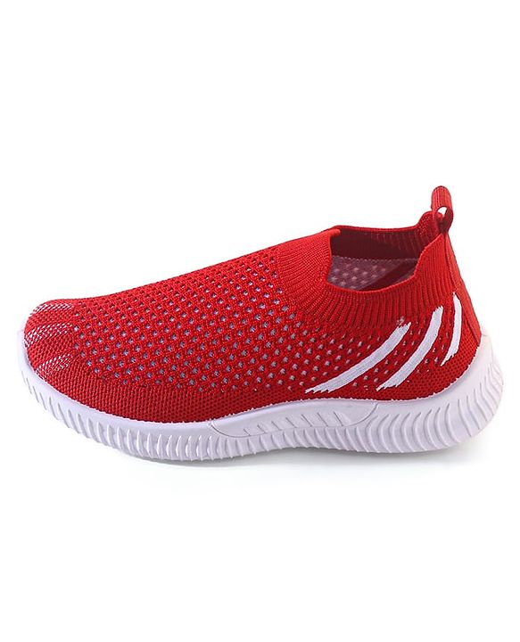 Pine Kids Slip On Knitted Sneakers - Red