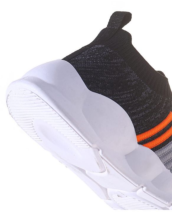 Pine Kids Slip On Knitted Sneakers - Grey & Black