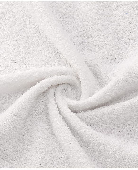 Babyhug Terry Cotton Woven Towel with Dophin Embroidery L 101 x B 50 cm - White