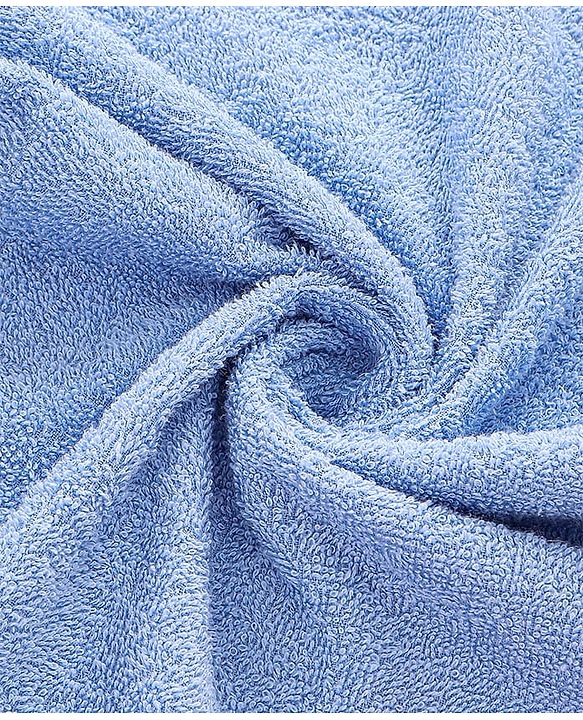 Babyhug Cotton Terry Woven Bath Towel With Octopus Embroidery L 102 x B 51 cm - Light Blue