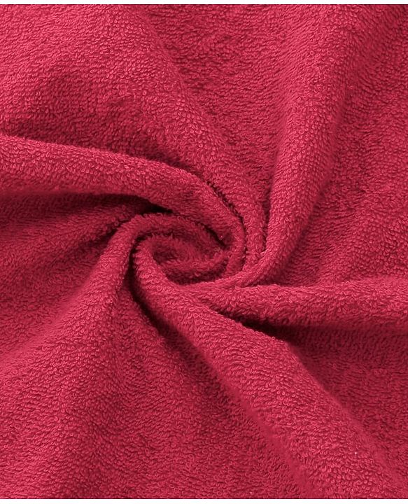 Babyhug Terry Cotton Woven Towel with Panda Embroidery L 101 x B 50 cm - Dark Red
