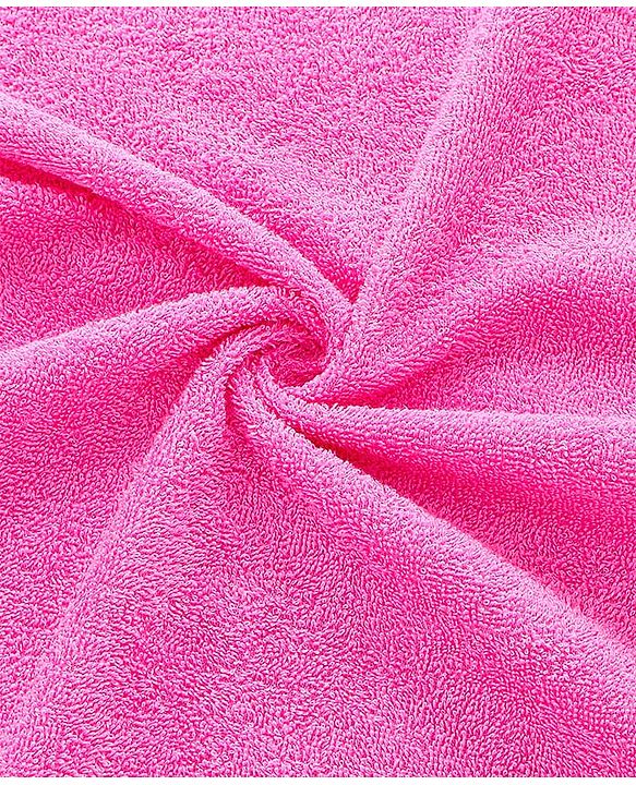Babyhug Cotton Terry Woven Bath Towel With Embroidery L 102 x B 51 cm - Pink