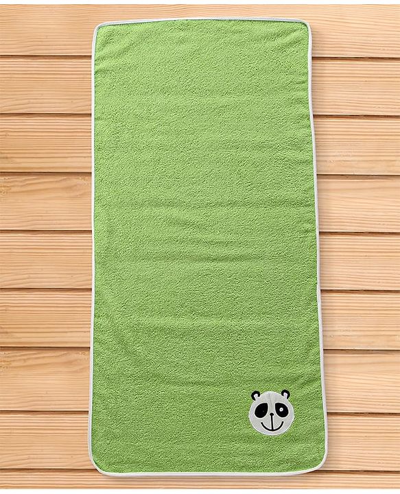 Babyhug Cotton Terry Woven Bath Towel With Koala Embroidery L 102 x B 51 cm - Light Green