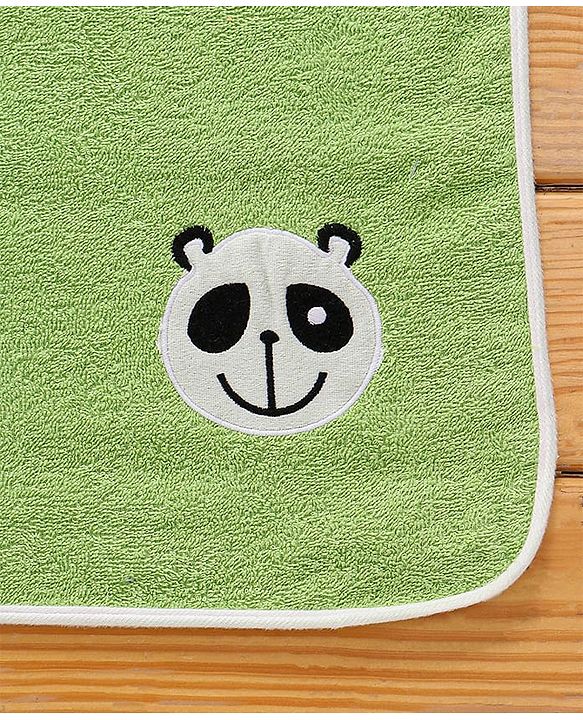 Babyhug Cotton Terry Woven Bath Towel With Koala Embroidery L 102 x B 51 cm - Light Green