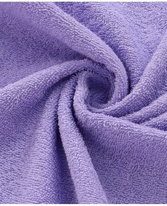 Babyhug Terry Cotton Woven Towel with Butterfly Embroidery L 91 x B 41 cm - Purple