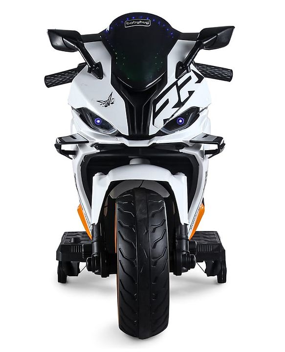 Babyhug CBR Rechargeable EV Battery Operated Ride On Bike with Music & LED Lights - Yellow