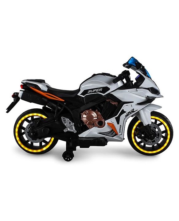 Babyhug CBR Rechargeable EV Battery Operated Ride On Bike with Music & LED Lights - Yellow