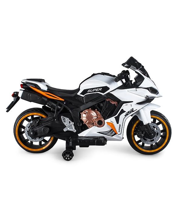 Babyhug CBR Rechargeable EV Battery Operated Ride On Bike with Music & LED Lights - Yellow