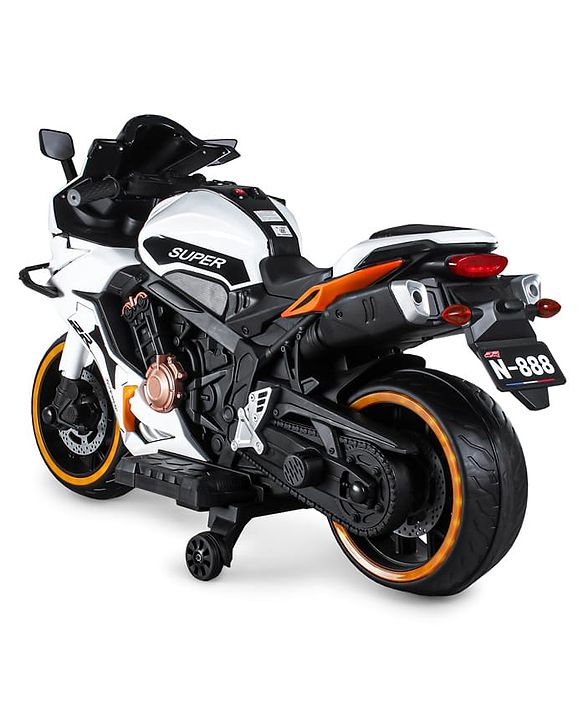 Babyhug CBR Rechargeable EV Battery Operated Ride On Bike with Music & LED Lights - Yellow