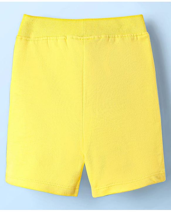 Babyhug Single Jersey Knit Sleeveless Tank T-Shirt & Shorts Set with Jungle Print - Yellow