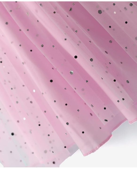 Babyhug Woven Sleeveless Dress with Bow Applique & Foil Print - Pink