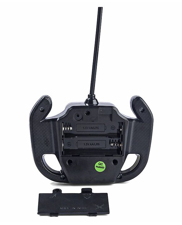 Babyhug 1:24 C-Type Rechargeable Remote Control Racing Car |Black-Red Finish| Gifting Car for 4 years + Kids| BIS Certified - Black