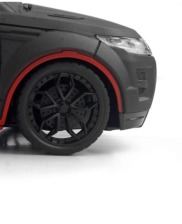 Babyhug 1:24 C-Type Rechargeable Remote Control Racing Car |Black-Red Finish| Gifting Car for 4 years + Kids| BIS Certified - Black