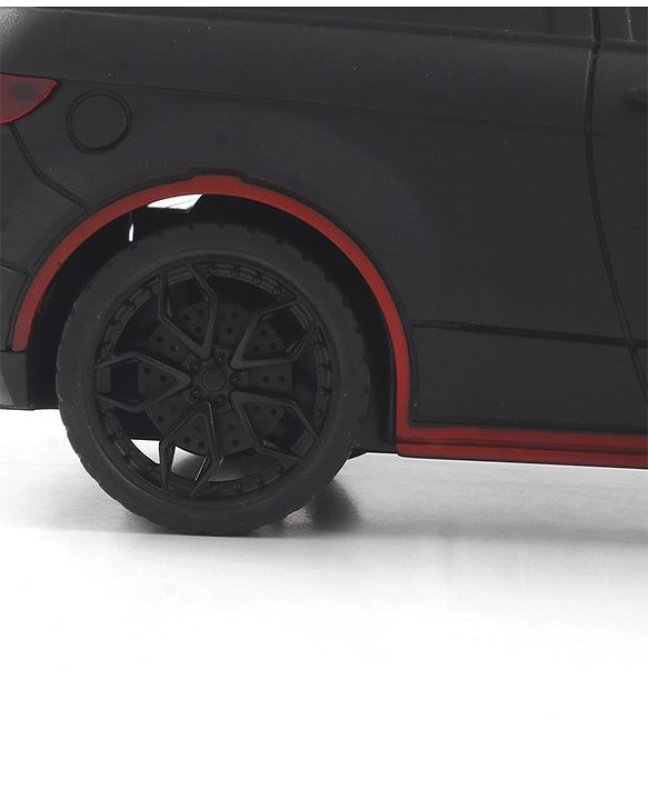 Babyhug 1:24 C-Type Rechargeable Remote Control Racing Car |Black-Red Finish| Gifting Car for 4 years + Kids| BIS Certified - Black