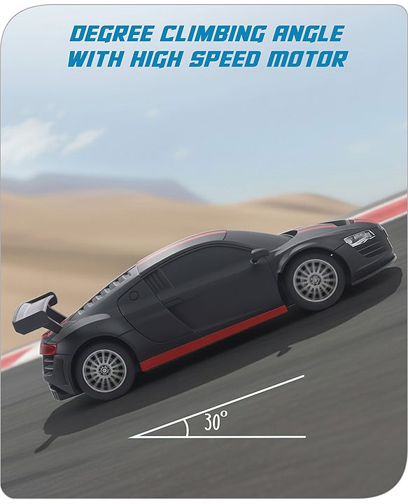 Babyhug 1:24 C-Type Rechargeable Remote Control Racing Car BIS Certified - Black