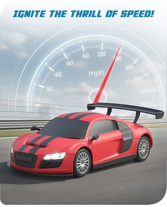 Babyhug 1:24 C-Type Rechargeable Remote Control Racing Car BIS Certified - Black