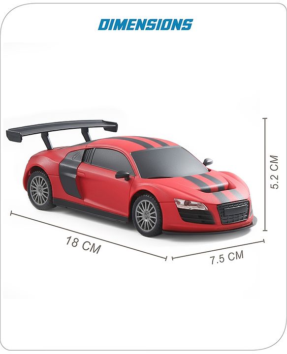 Babyhug 1:24 C-Type Rechargeable Remote Control Racing Car BIS Certified - Black